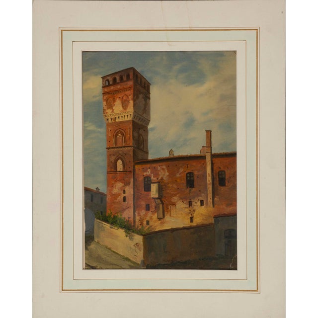 Early 20th Century Italian Landscape Painting Wonderful Italian oil on canvas The image reproduced in this beautiful...