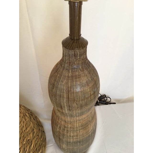 1960s Organic Free Form Pottery Table Lamp For Sale In Detroit - Image 6 of 10