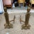 Brass 1930s Greek Key Brass Andirons - a Pair For Sale - Image 8 of 8
