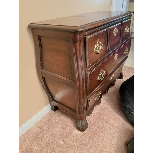 Drexel Drexel Chippendale Mahogany Bombé Bachelor's Chest For Sale - Image 4 of 6