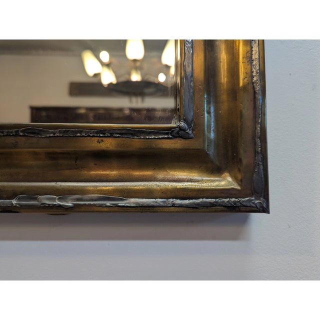 1960s French Brutalist Mid Century Mirror For Sale - Image 5 of 8