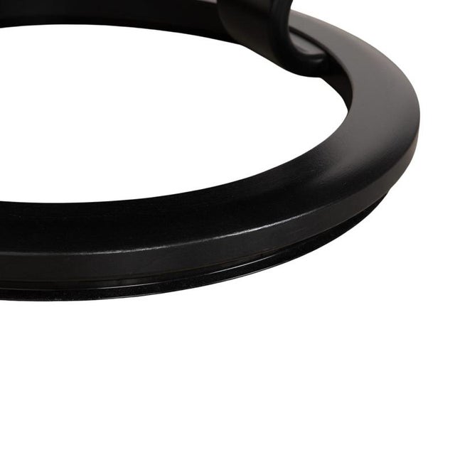 Dark Grey Leather Stressless Sunrise Recliner with Manual Function For Sale - Image 10 of 18