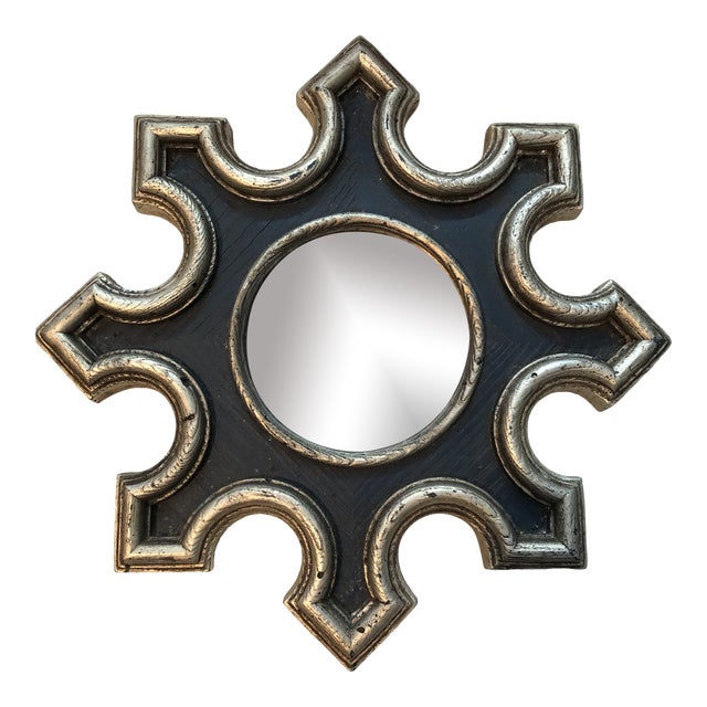 Silver Black Sunburst Mirror Chairish