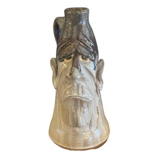 Southern Folk Art Face Jug by Dal Burtchaell For Sale