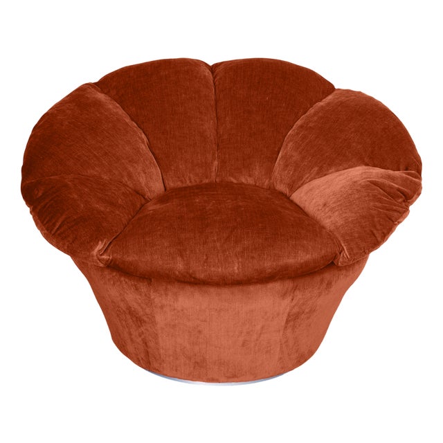 Twelve Orange Velvet Chair by Biosofa For Sale