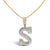 Claim your initial with unapologetic presence. This bold block “S” rises in 10K solid yellow gold, its strong squared tips...