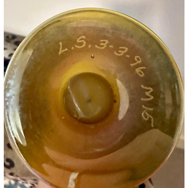 Green Vintage Art Glass Perfume Bottles - Set of 2 For Sale - Image 8 of 10