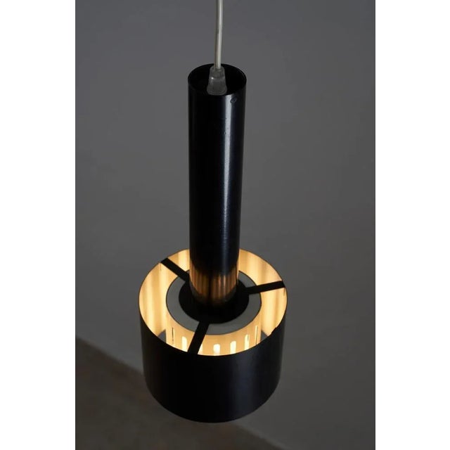 Mid-Centruy Black Steel Pendant Light from Philips, 1950s For Sale - Image 6 of 8