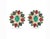 2020s Natural Emerald, Ruby, Sapphire, & Diamond Earring in 14k Gold For Sale - Image 5 of 8