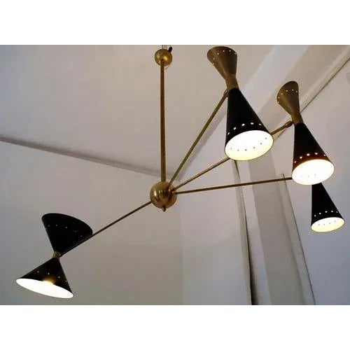Not Yet Made - Made To Order Four-Arm Brass Asymmetrical Chandelier For Sale - Image 5 of 13