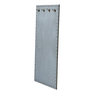 Vintage Wall-Mounted Coat Rack with Brass Hooks For Sale