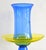 Seguso 1960s Seguso Italy Blue & Yellow Murano Art Glass Vase For Sale - Image 4 of 9