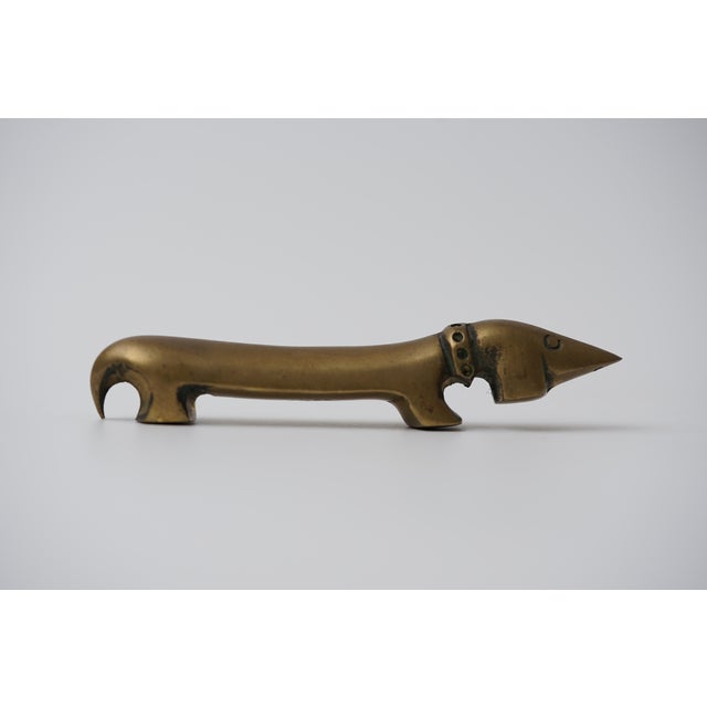 Vintage Brass Dachshund Bottle Opener by Walter Bosse for Herta Baller, 1950s For Sale - Image 4 of 11