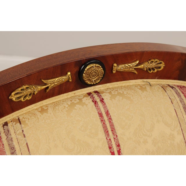 Wood Versace Italian Upholstered Mahogany Chair For Sale - Image 7 of 14