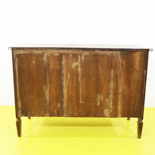 Wooden Chest of Drawers with Three Drawers and Geometric Inlays For Sale - Image 12 of 13