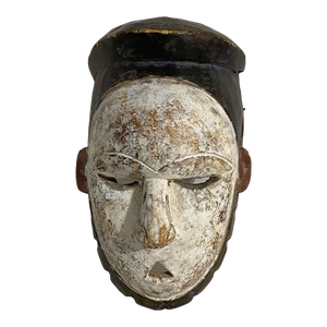 Tribal African Wood Igbo Mask Nigeria 13 " H