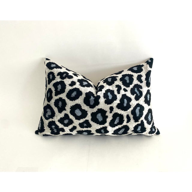 Textile Silk Velvet Leopard Lumbar Pillow 23 X 14 For Sale - Image 7 of 10