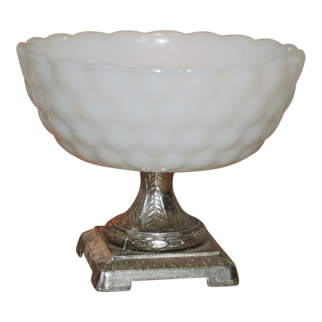 Milk Glass Compote Bowl For Sale