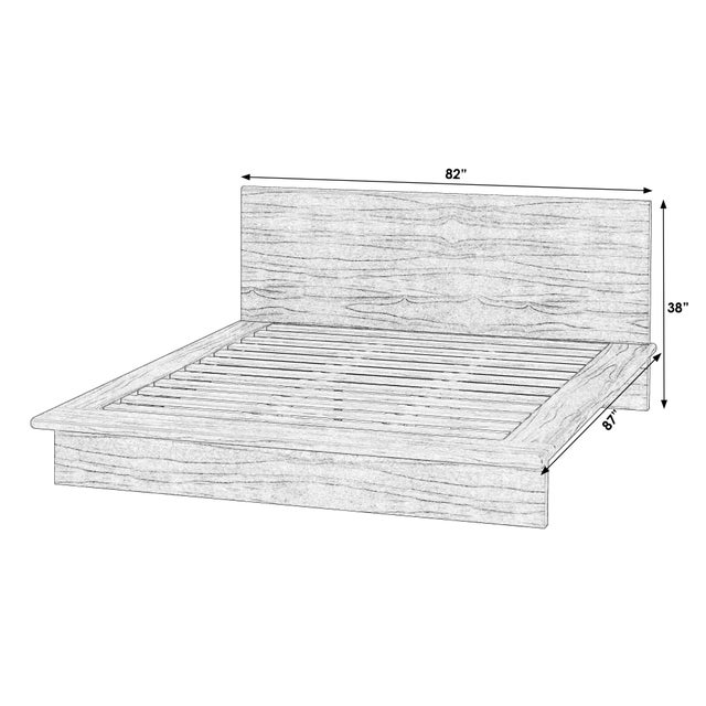 Mid-Century Modern Halmstad Wood Platform King Bed, Blonde Oak For Sale - Image 3 of 9