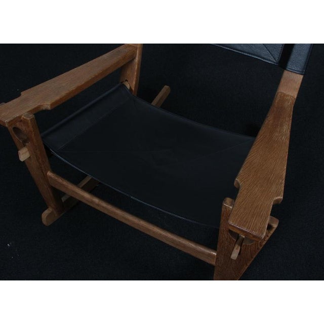 Wood Lounge Rocking Chair attributed to Hans J. Wegner for Getama, 1970s For Sale - Image 7 of 10