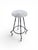 Steel and Wool Barstools, Set of 3 For Sale - Image 5 of 6
