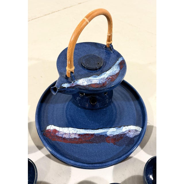 Pottery Tea Set from Unica, 1990s, Set of 9 For Sale - Image 6 of 12