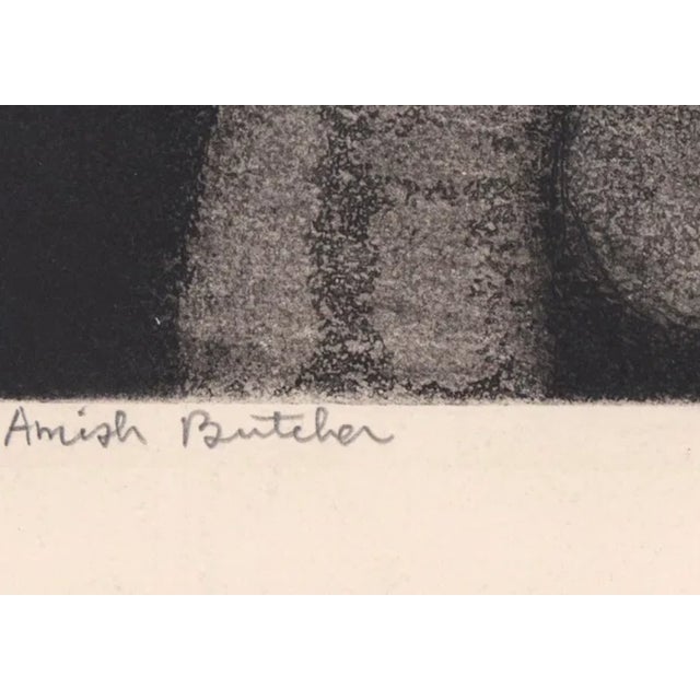 Figurative 1950s Amish Butcher Etching by Kiehl and Xian Newswanger For Sale - Image 3 of 5