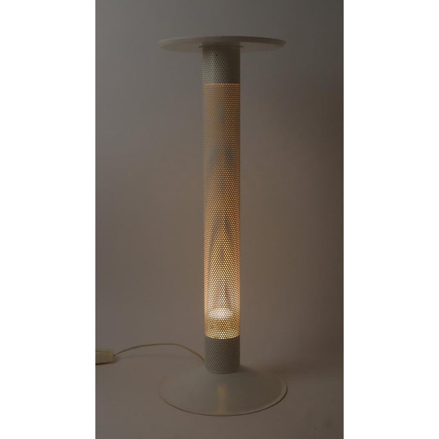 Contemporary White Perforated Metal Floor Lamp from Ikea, 1980s For Sale - Image 3 of 18