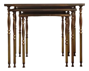 Mid-Century Brass Nesting Tables, 1960s, Set of 3