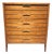 Vintage Mid Century Modern Tall Highboy Dresser by Lane in Tuxedo Design, Attributed For Sale
