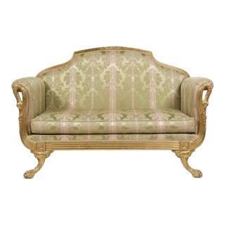 19th Century Style Italian Giltwood Love Seat For Sale
