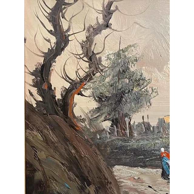 S. Favelli, Rural Landscape, 20th Century, Oil Painting on Panel, Framed For Sale - Image 5 of 8