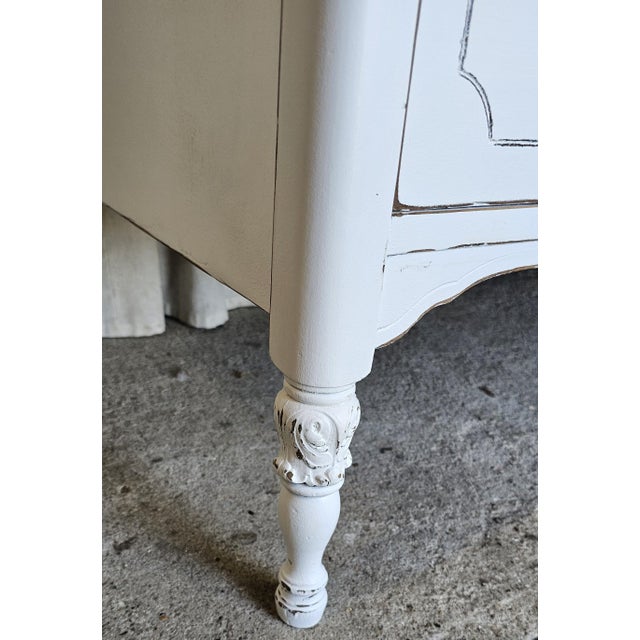 Boho Chic Vintage Dresser, Paris Apartment Style, White Romantic Style For Sale - Image 3 of 12