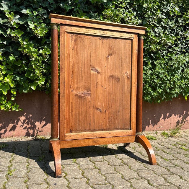 Antique Classicism Standing Mirror in Walnut For Sale - Image 11 of 12