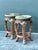 Blue Vintage Asian Glazed Ceramic Low Stools - A Pair For Sale - Image 8 of 12