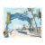 Santa Monica Pier - Original California Coastal Mixed Media Painting on Paper by Kellie Newsome For Sale