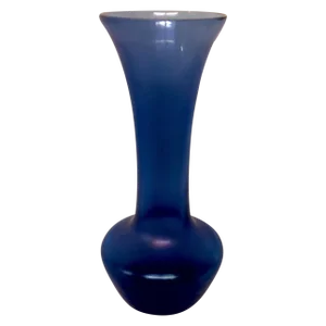 Dark Blue Iridescent Art Deco Glass Vase
