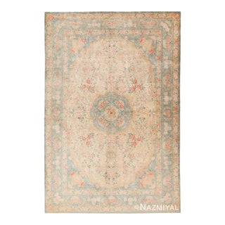 Nazmiyal Collection Vintage Persian Silk Qum Oriental Rug For Sale