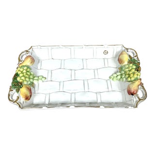 Vintage Italian Basketweave Tray For Sale