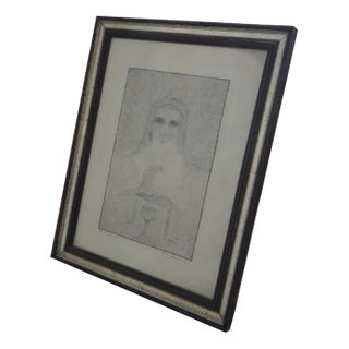 Mina Anselmi, Hoc Est Corpus Meum, 1939, Charcoal Drawing, Framed For Sale