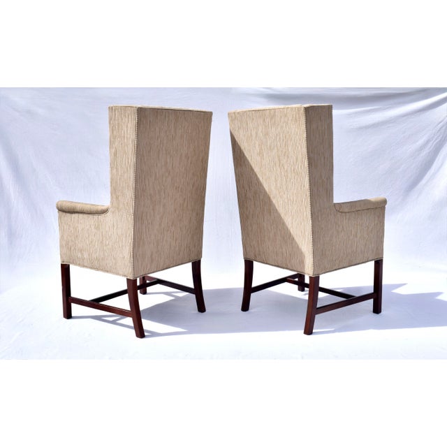 1970s 1970s Vintage Hickory Wingback Dining Chairs With New Velvet Seats For Sale - Image 5 of 9