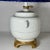 Mid 20th Century Vintage Chinoiserie White Ginger Jar Table Lamp With Navy Blue Wicker Shade - Newly Painted For Sale - Image 5 of 11