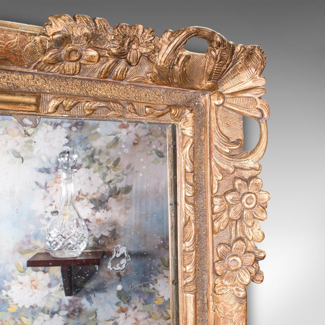 Gold Large Pair of Antique Wall Mirrors, English, Giltwood, Dressing, Valet, Regency For Sale - Image 8 of 10
