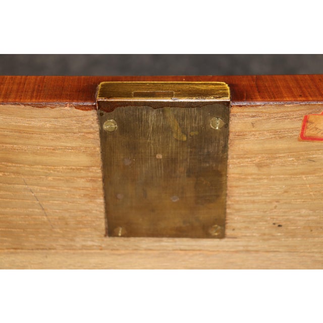 Fine French Louis XVI Marquetry Tulipwood and Kingwood End Table With Bronze For Sale - Image 10 of 12
