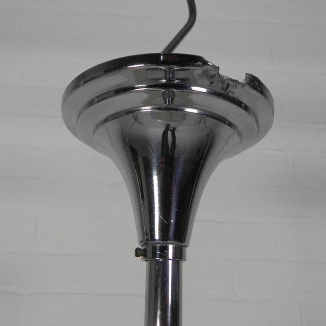 Art Deco Hanging Lamp with Pink Glass Shade, 1930s For Sale - Image 11 of 13
