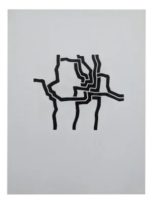 Eduardo Chillida, Abstraction in Black, 1974, Original Lithograph