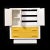 Mid-Century Modern Space Age Broyhill Chapter One Yellow and White Gentlemen's Chest Dresser For Sale - Image 3 of 15