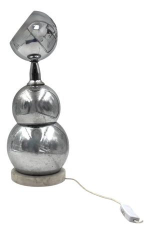 Space Age Chrome Table Lamp, France, 1970s