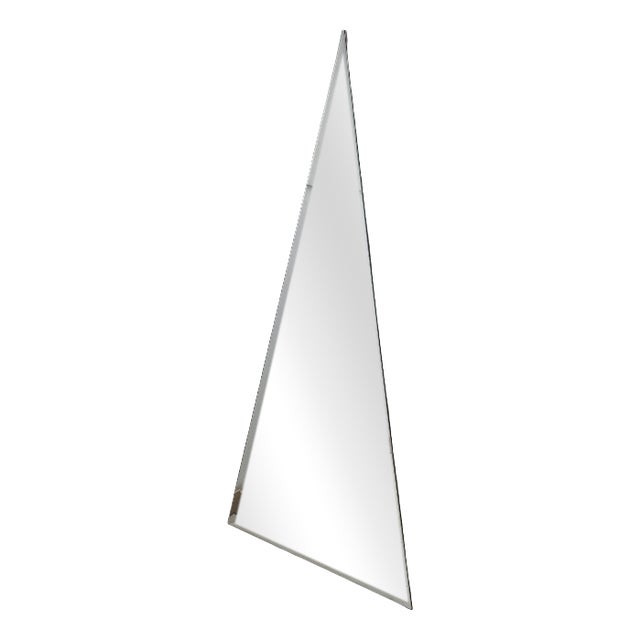 Triangular Beveled Glass Mirror in the style of Nanda Vigo for Acerbis, 1970s For Sale