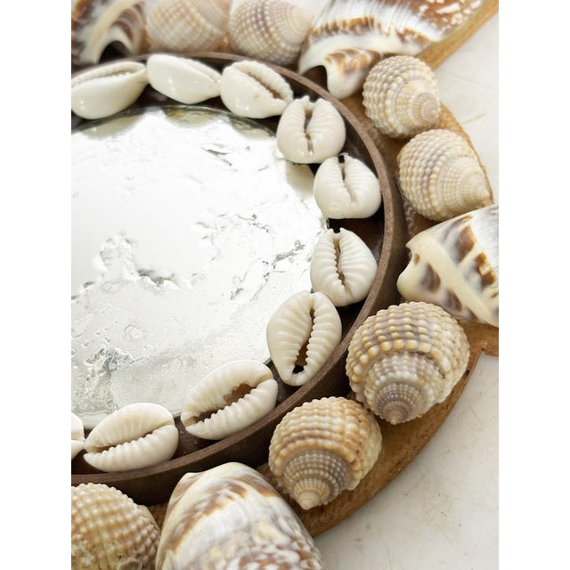 Mirror in Wood with Sea Decorations, France, 1980s For Sale - Image 9 of 11